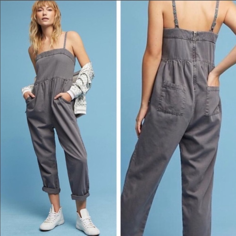 🚫SOLD🚫NWT Anthropologie Gray Carbon Jumpsuit